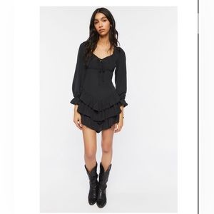 Forever 21 tiered ruffle mini dress